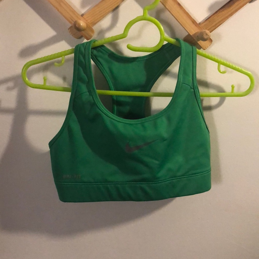 Nike pro green sports bra size xs